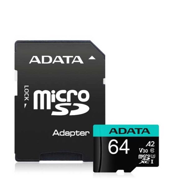 A-DATA UHS-I U3 MicroSDXC 64GB V30S class 10 + adapter AU